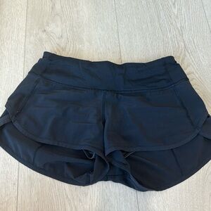 Lululemon speed up shorts. 2 in
